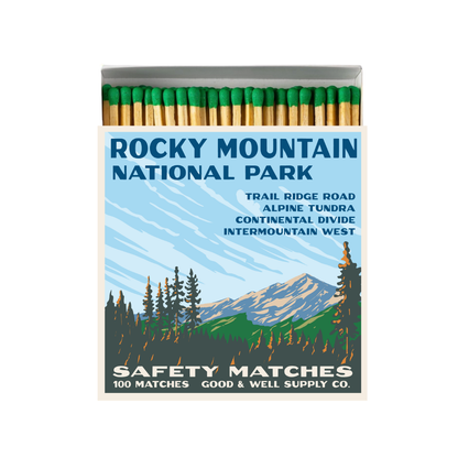 Rocky Mountains Vintage National Park Cabin Matches - -