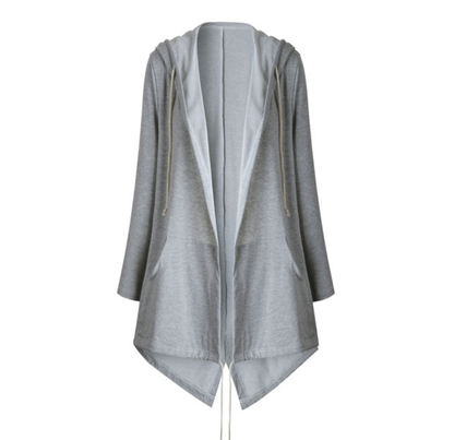 Hooded Long Sleeve Jacket - Grey XL - jacket