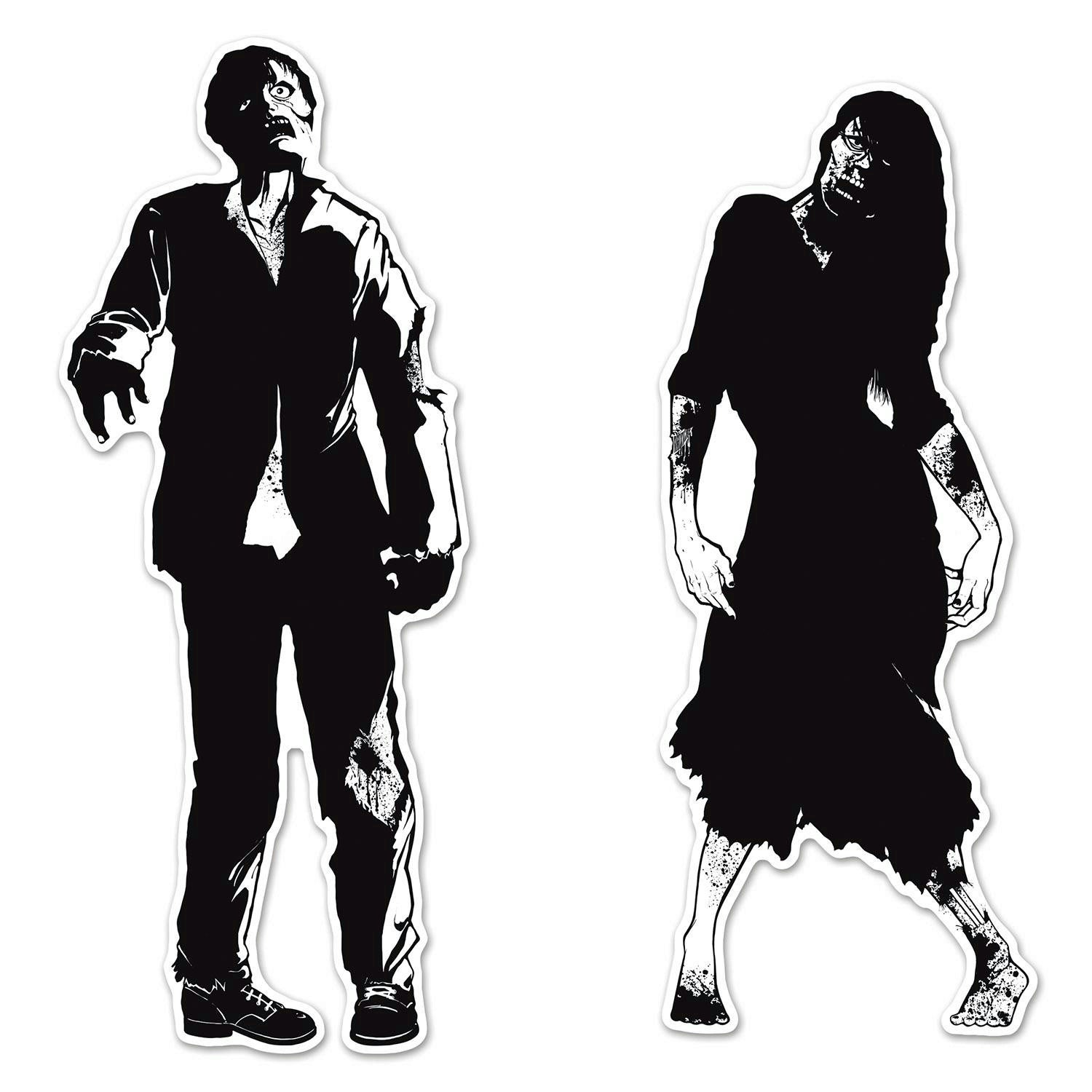 Zombie Silhouettes Halloween Hanging Door Wall Party Decoration - - Costume