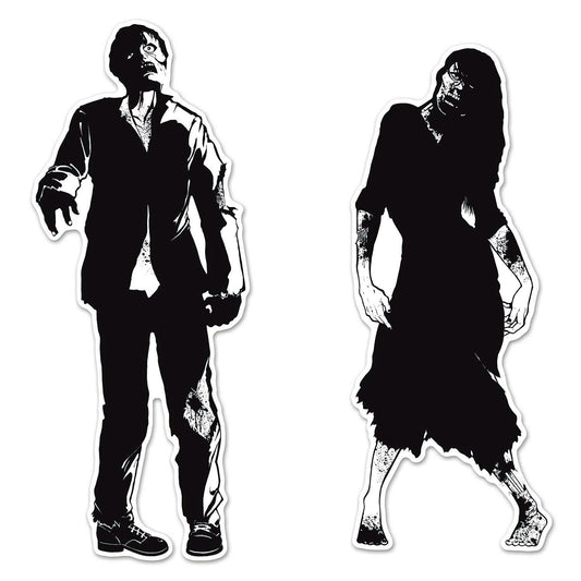 Zombie Silhouettes Halloween Hanging Door Wall Party Decoration - - Costume