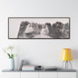 Black Hills Mount Rushmore Gallery Canvas Wraps Horizontal Frame 60″ x 20″ Walnut 1.25"