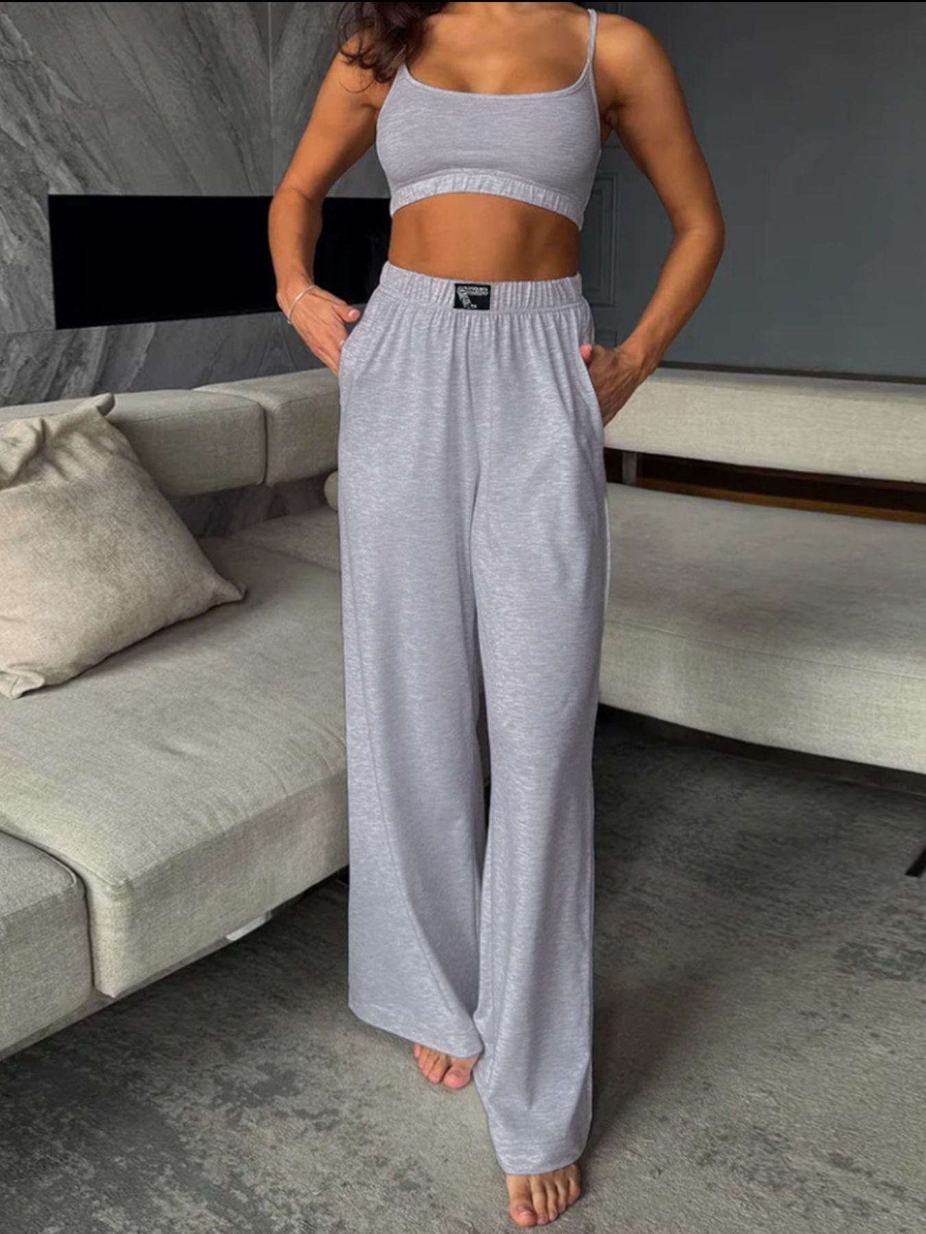 Scoop Neck Cami and Pants Set- Shopimist- {{Product type}}