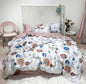 60s Cotton Reactive Bedding Sets brown blue white