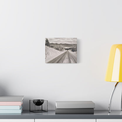 Western Road Satin Canvas Stretched