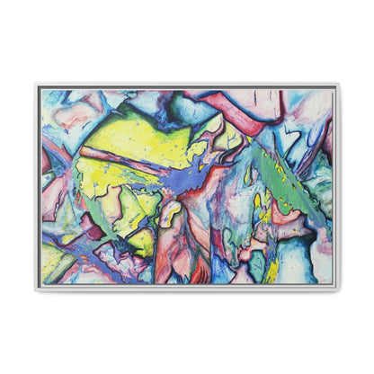 Alien Abstract Colorful Framed Canvas Art - Kia Day Design