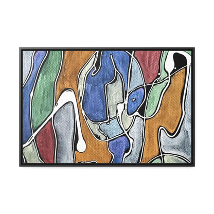 Blue Girl Gallery Canvas Wraps Horizontal Frame 30″ x 20″ Black 1.25"