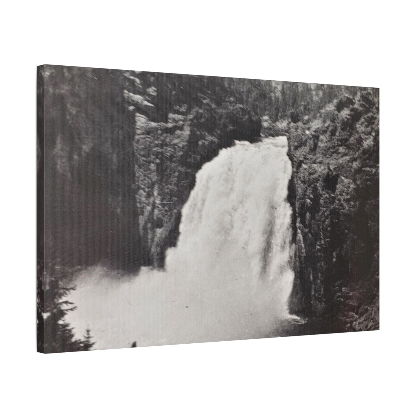 Upper Falls Yellowstone Satin Canvas, Stretched