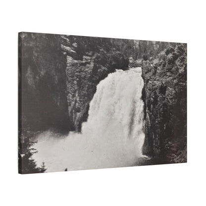 Upper Falls Yellowstone Satin Canvas Stretched