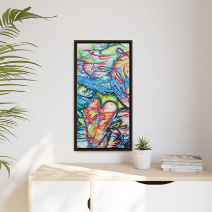 Multi-Color Abstract Framed Canvas Art Print - Kia Day Design