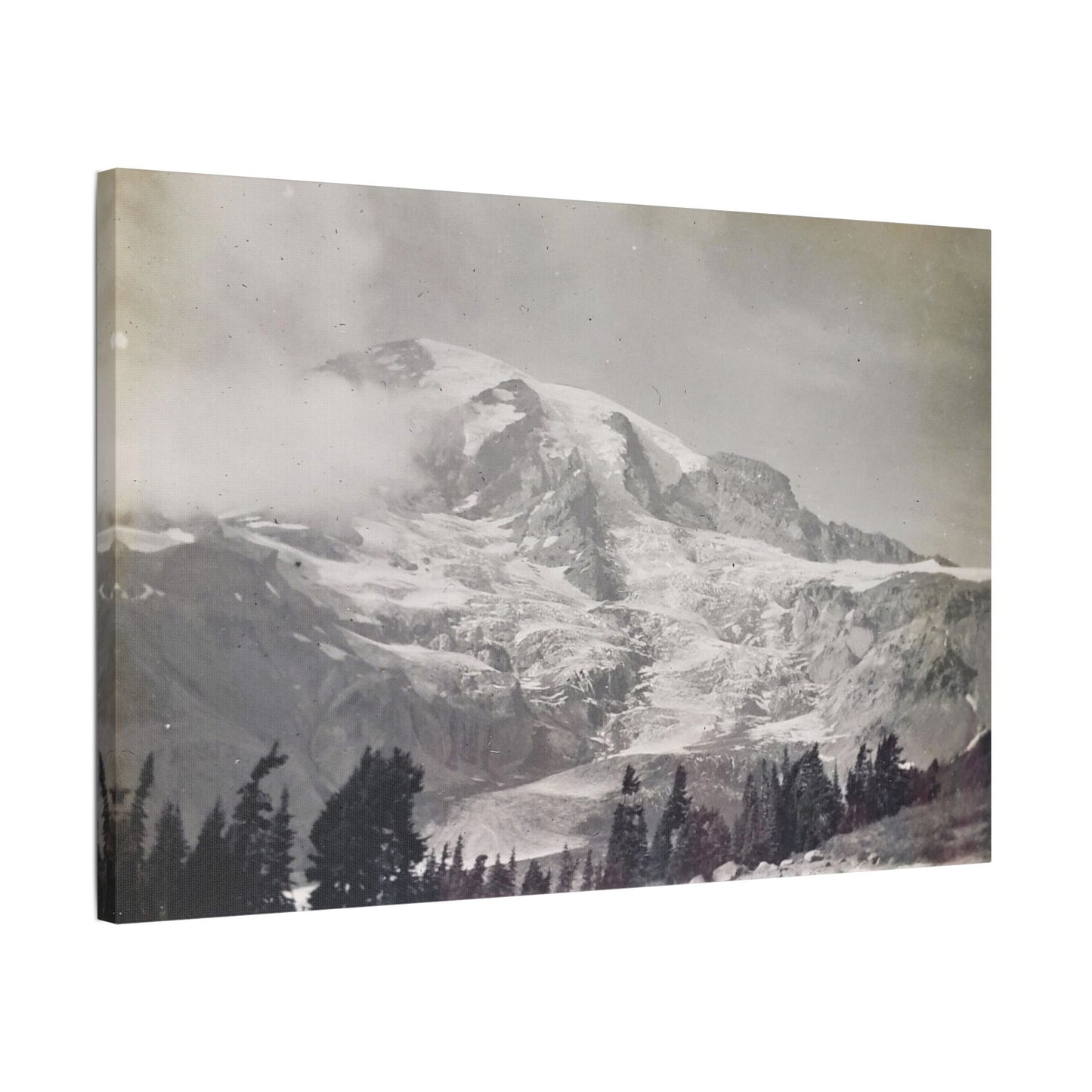 Mount Rainier Satin Canvas, Stretched