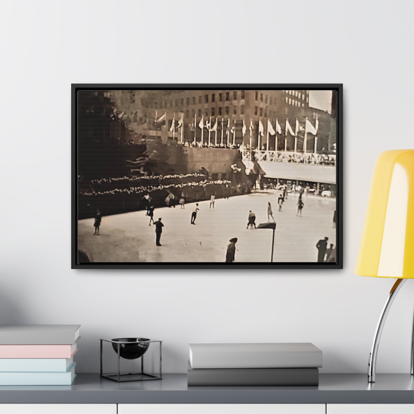 Rockefeller Plaza Easter 1945 Gallery Canvas Wraps, Horizontal Frame