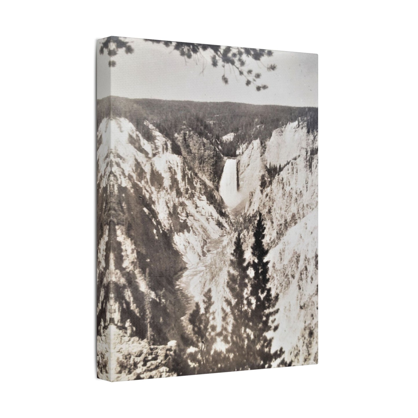 Artists Point Yellowstone Satin Canvas, Stretched