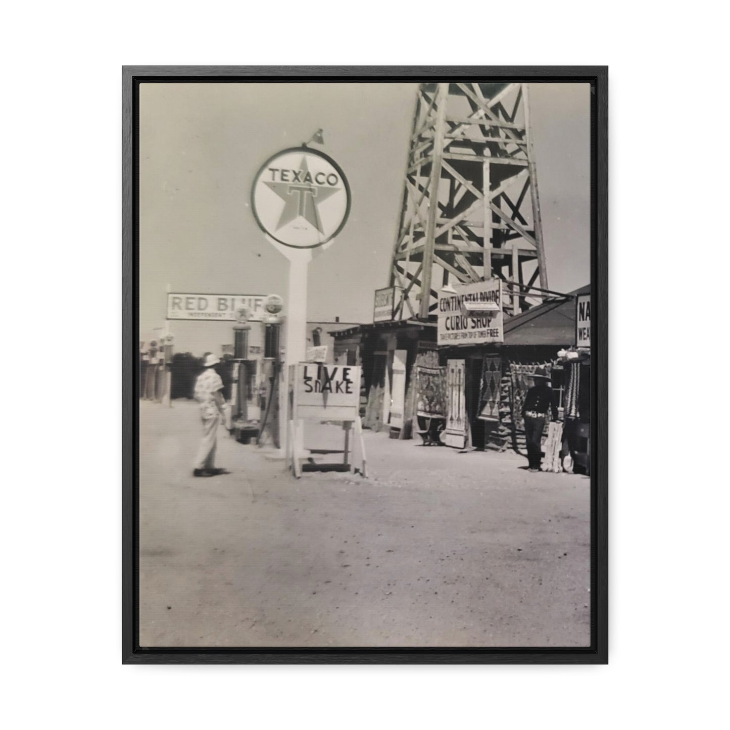 Texaco Station Continental Divide Gallery Canvas Wraps, Vertical Frame