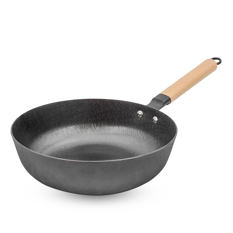 Nonstick Fry Pans With Wood Long Handle