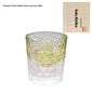 Edo Kiriko Japanese Handmade Cut Glass Cup – Single or Set of 4 - Cyan Wooden Box - Glass Art