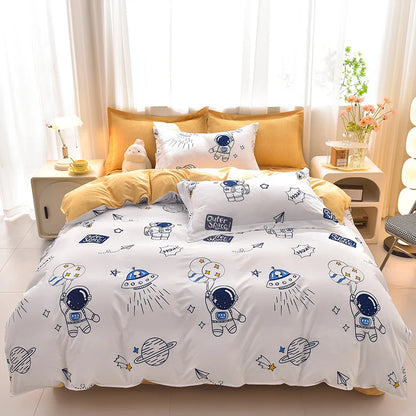 4pcs Microfiber Plant Bedding Set