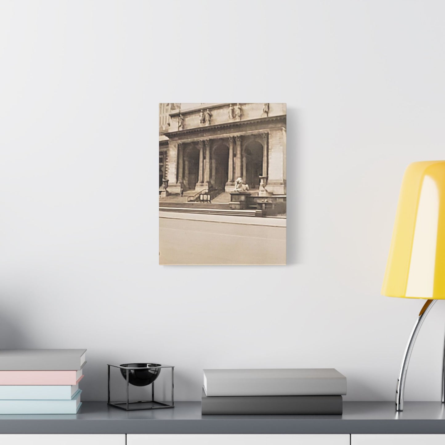 New York Public Library Satin Canvas, Stretched