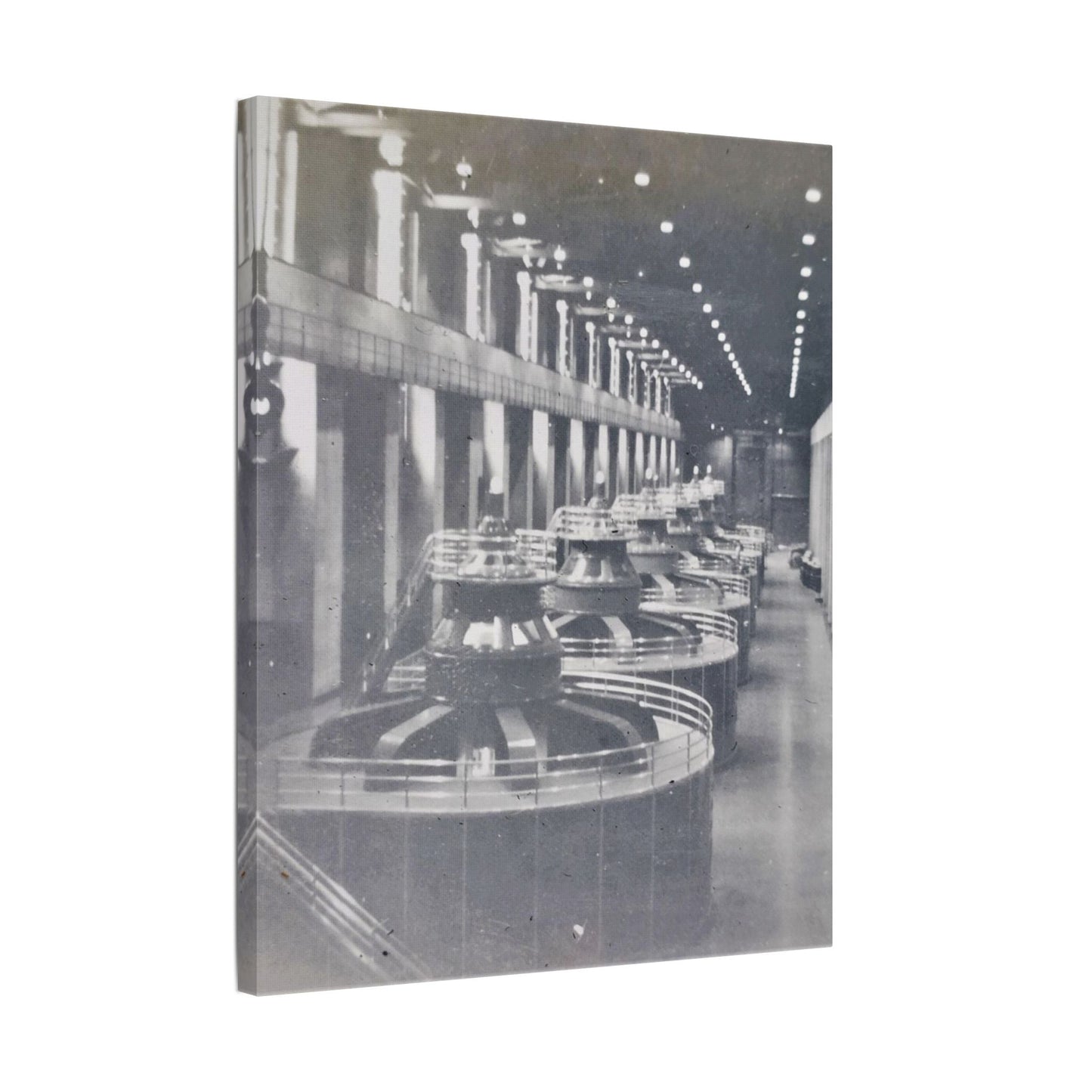 Boulder Dam Powerhouse Satin Canvas Stretched