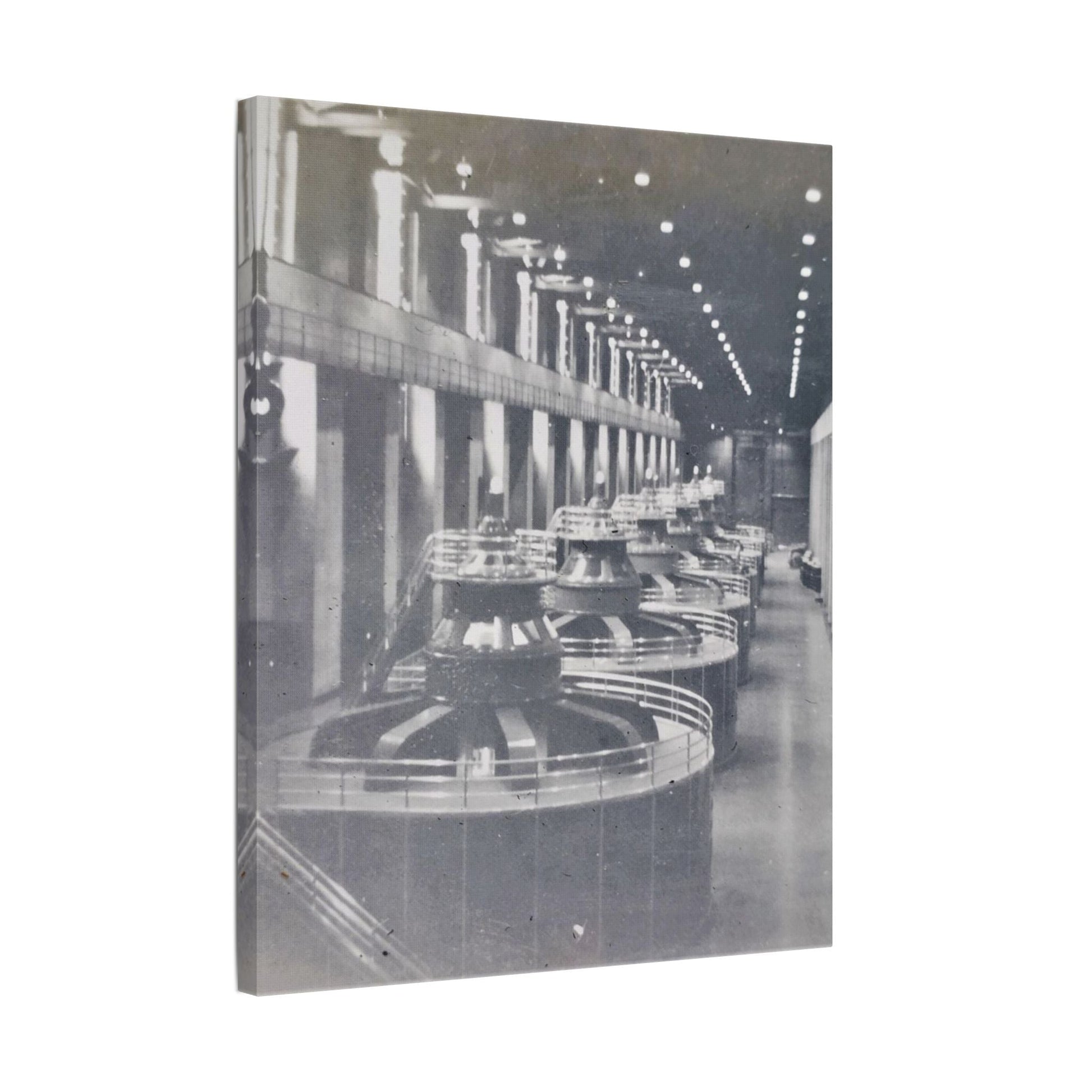 Boulder Dam Powerhouse Satin Canvas Stretched