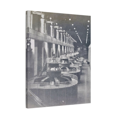 Boulder Dam Powerhouse Satin Canvas Stretched