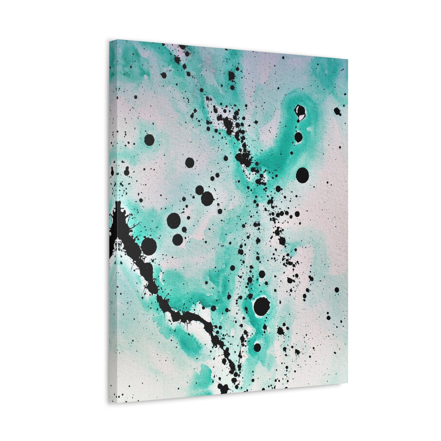 Teal Burst Stretched Canvas