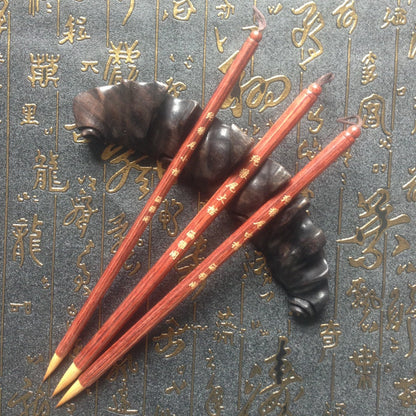 Red Sandalwood Teeny Hook Line Calligraphy Pen. - - Calligraphy Brushes