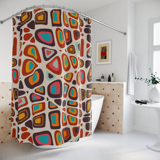Boho Colorful Shower Curtain - 71" × 74" - Home Decor