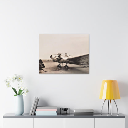 Refueling Mid-Contintent Chief Line Omaha Airport 1939 Canvas Gallery Wraps 30″ x 24″ 1.25"