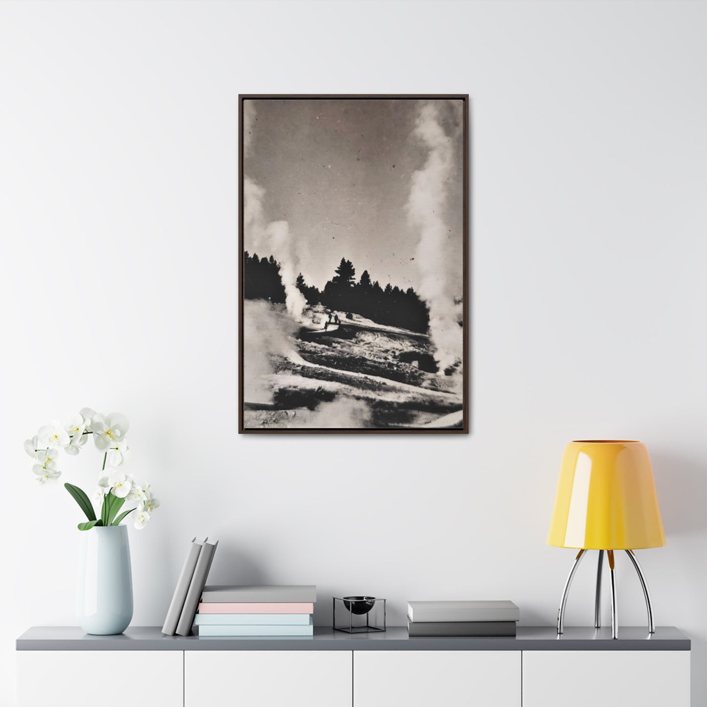 Norris Geyser Yellowstone Gallery Canvas Wraps, Vertical Frame