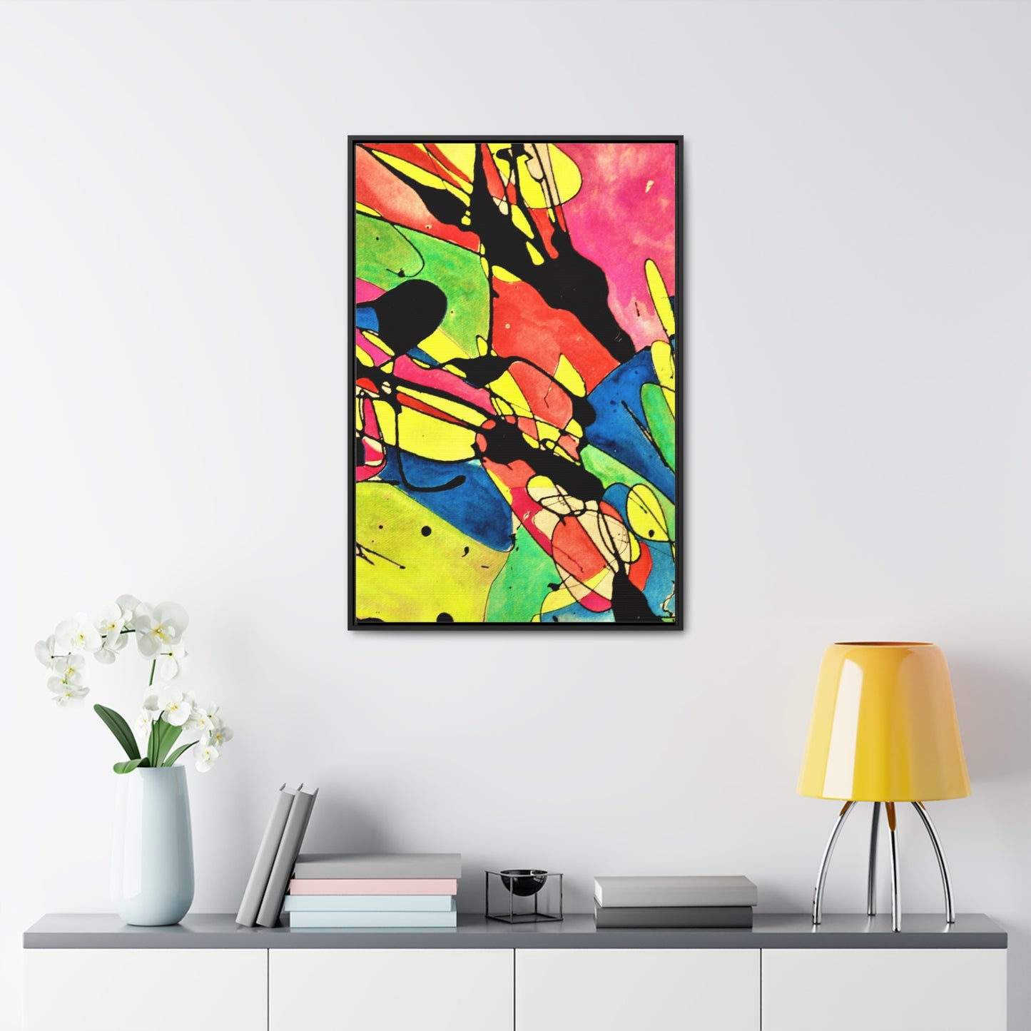 Exploding Earth Gallery Canvas Wraps, Vertical Frame