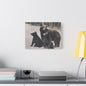Yellowstone Black Bears Satin Canvas Stretched 16″ x 12″ (Horizontal) 1.5"
