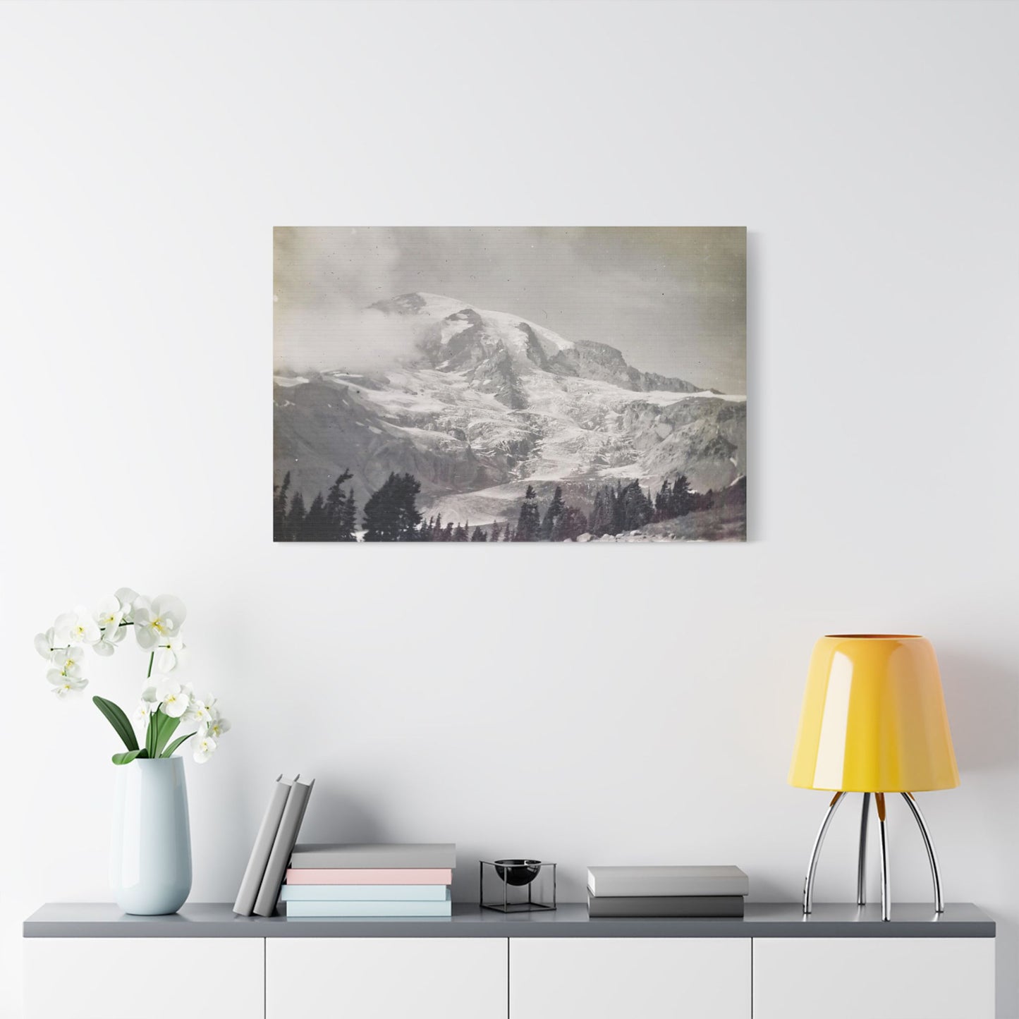 Mount Rainier Satin Canvas, Stretched