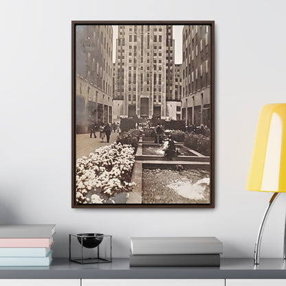 Rockefeller Plaza Gallery Canvas Wraps Vertical Frame 18″ x 24″ Premium Gallery Wraps (1.25″) Walnut