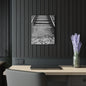 Railroad Track Black & White Acrylic Print — Vintage Track Photography Wall Art French Cleat Hanging - 16″ x 20″ (Vertical) 0.25'' - Home Decor