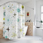 Mid-Century Modern Shower Curtain - Retro Starburst Design - 71" × 74" - Home Decor
