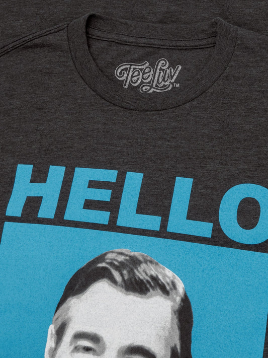 Mister Rogers "Hello Neighbor" T-Shirt - Gray - - mens tee