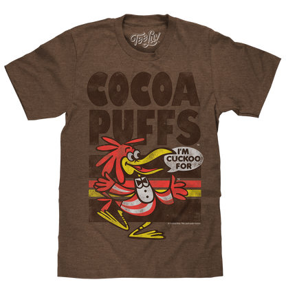 "I'm Cuckoo For Cocoa Puffs" T-shirt - Brown- Tee Luv- {{Product type}}