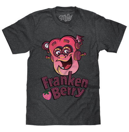 Franken Berry T-Shirt - Charcoal Gray- Tee Luv- {{Product type}}