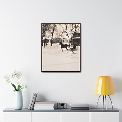Carriage Ride Gallery Canvas Wraps Vertical Frame 24″ x 30″ Premium Gallery Wraps (1.25″) Walnut