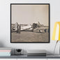Army Pursuit Plane Ames Airport 1939 Gallery Canvas Wraps Square Frame 24″ x 24″ 1.25"