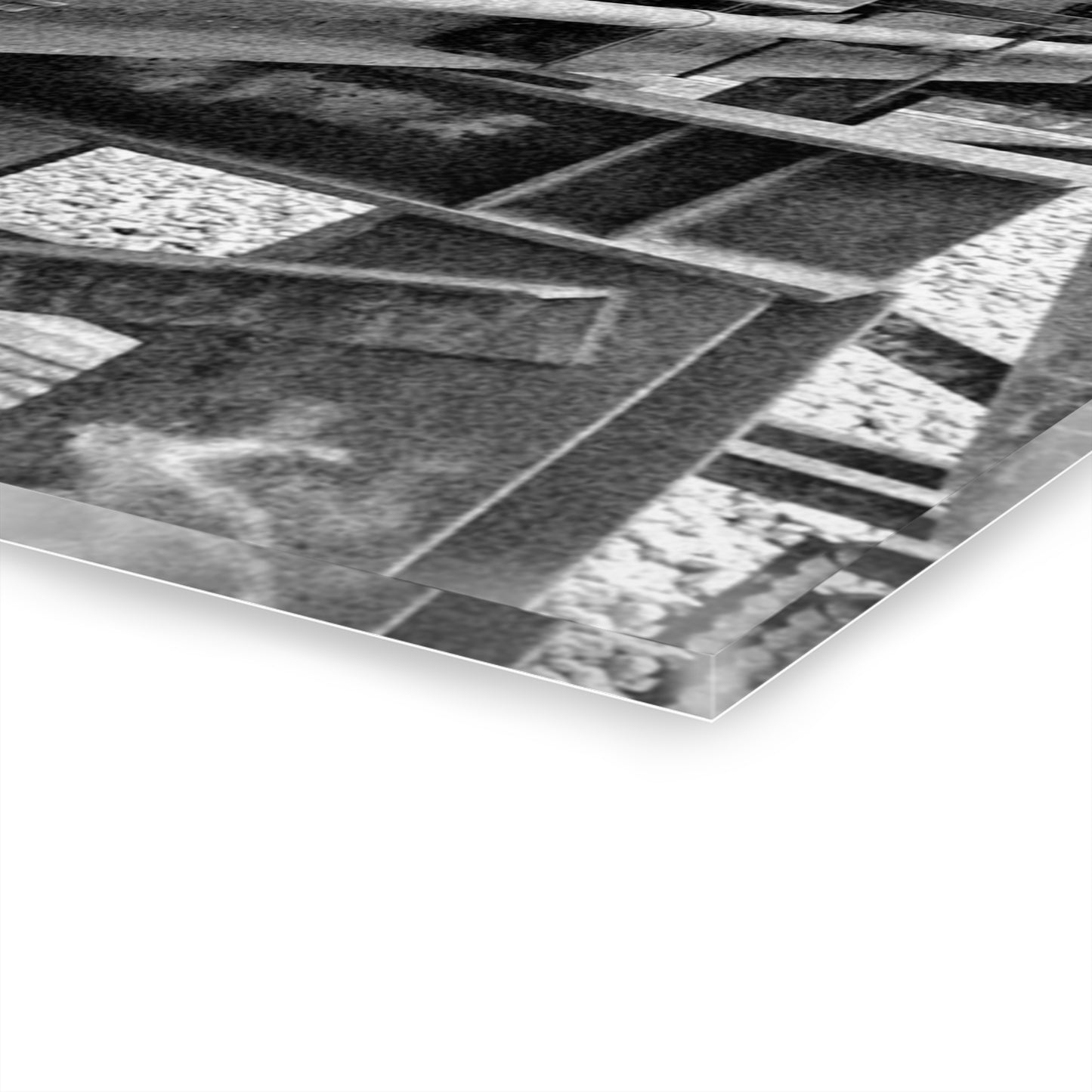Black & White Urban Graffiti Acrylic Print — Industrial Alley Wall Art French Cleat - - Home Decor