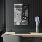 Black & White Train Trestle Acrylic Print — Rustic Industrial Wall Art French Cleat - 20″ x 30″ (Vertical) 0.25'' - Home Decor
