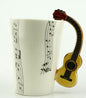 Creative Music Violin Style Guitar Ceramic Mug Coffee Tea Milk Stave Cups With Handle Coffee Mug Novelty Gifts - freedom 1 - 0