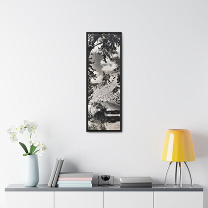 Eagles Nest Rock Yellowstone Gallery Canvas Wraps Vertical Frame 12″ x 36″ 1.25" Black