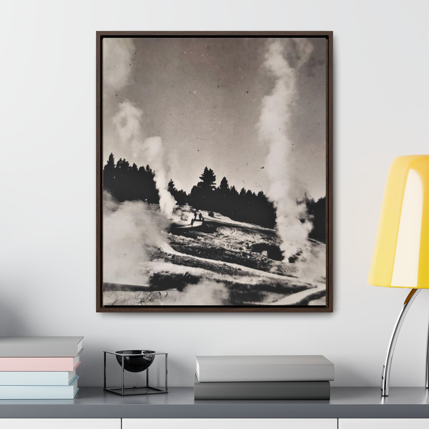 Norris Geyser Yellowstone Gallery Canvas Wraps, Vertical Frame