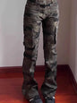 Men's Full Size Camouflage Cargo Jeans Plus Size - Camouflage -
