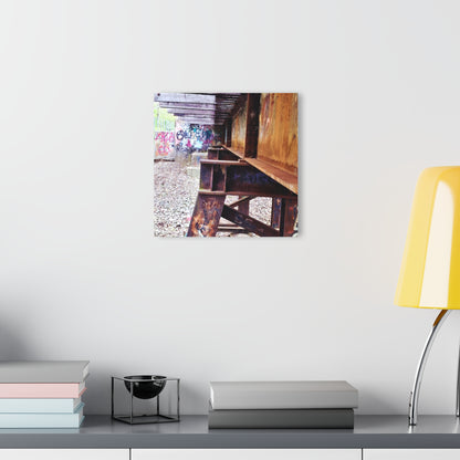 Urban Rust Photography Acrylic Print — Graffiti Underpass Wall Art French Cleat Hanging - - Home Decor