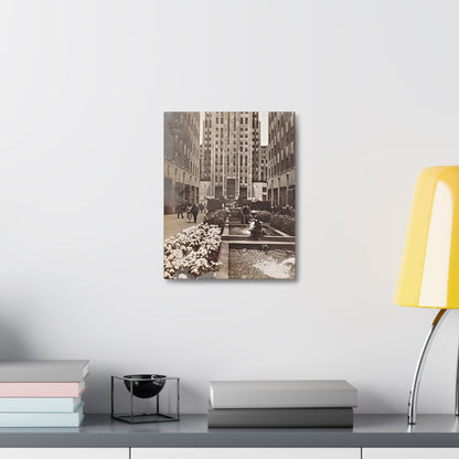 Rockefeller Plaza Stretched Canvas 1.5" 11″ x 14″