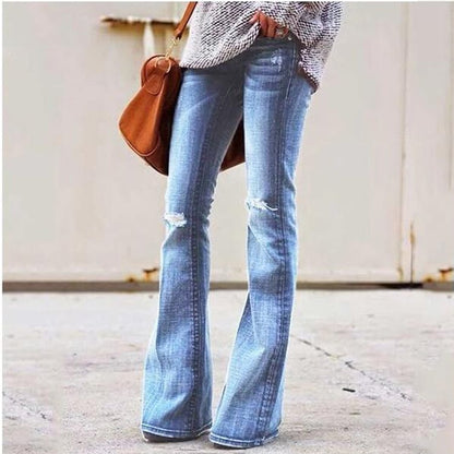 Chic Fit Ladies Slim Jeans - 02.Light Blue M - Women's Fashion - Women's Clothing - Bottoms - Jeans