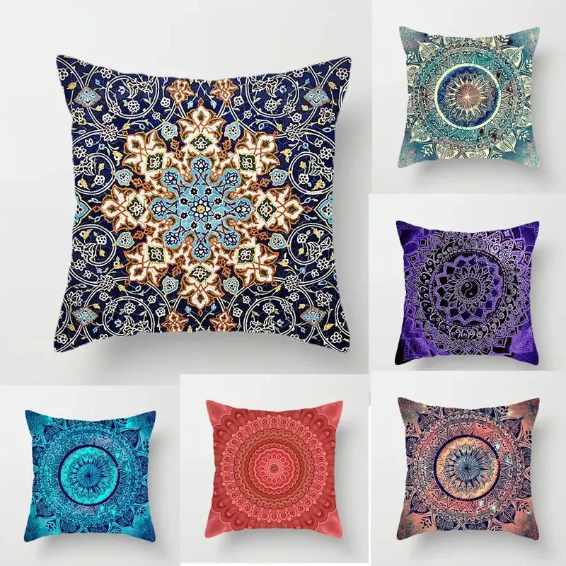 Pillowcase Decorative Abstract Geometric Bohemian Mandala Style